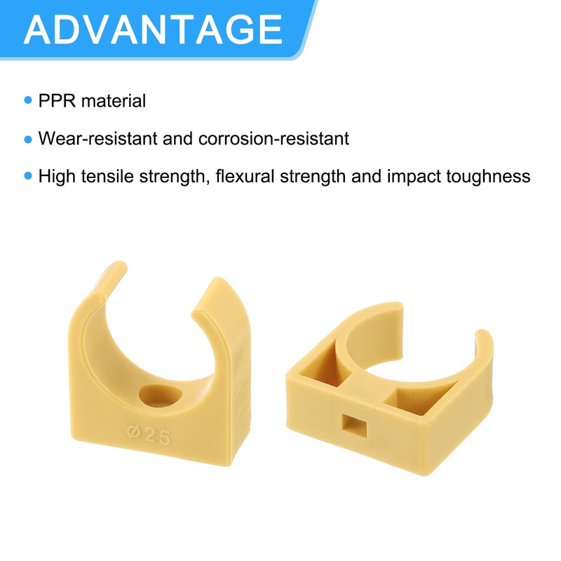 QUARKZMAN Pack of 100 U-shaped pipe clamps, PPR pipe clamps,