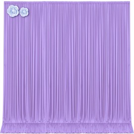 10x12 Lavender Backdrop Curtains for Wedding Party Wrinkle Free Backdrops Curtain Drapes Fabric Decorations Light Purple Photo Back Drop for Baby Shower Photography Stage Reception 5ft x 12ft,2 Panels