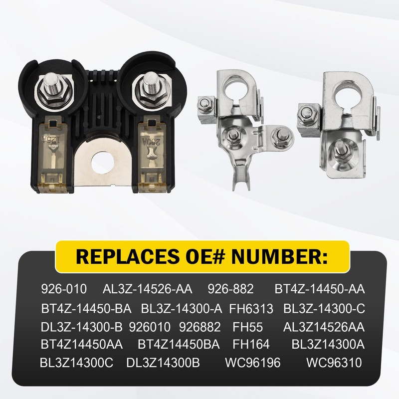 Battery Fuse & Positive/Negative Terminal Clamps AL3Z-14526-AA BFT BT4Z-14450-AA BT4Z-14450-BA