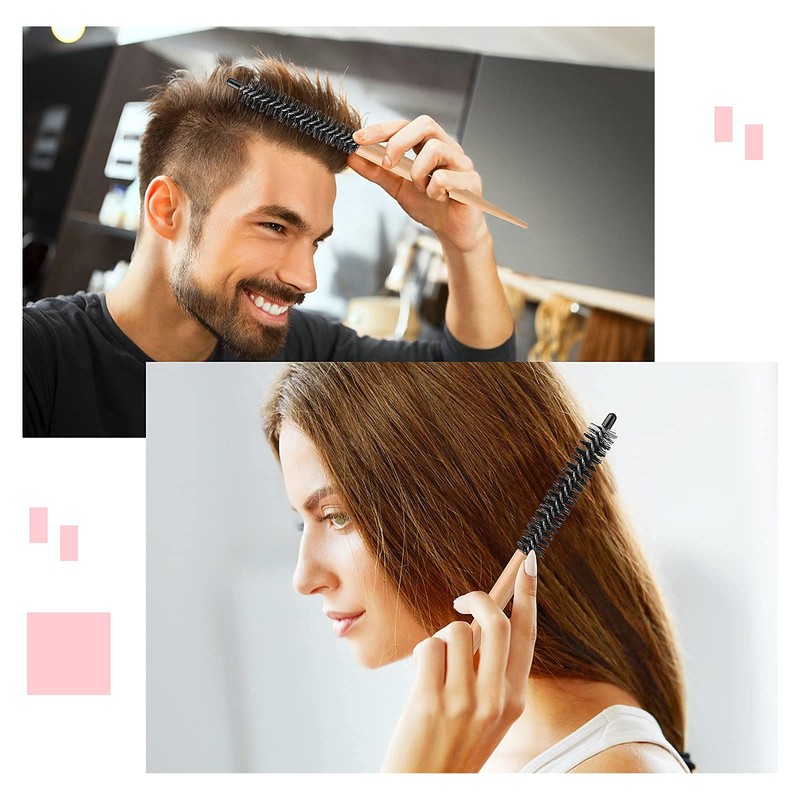 Molain Mini Hair Brush Round Small for Thin Hair Pony