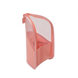 CHENGZI Stand-Up Makeup Brush Storage Organizer Bag, Waterproof Dust Free Travel Makeup Brush Holder (Pink)
