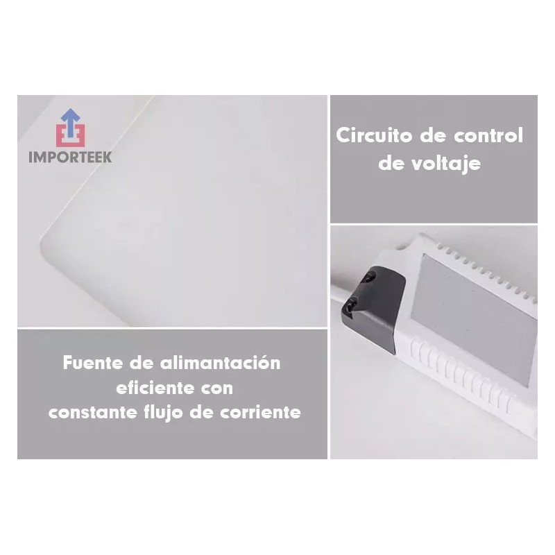 Importeek 3pz Lampara Techo Luz Led Moderna Sobreponer Empotrable 24w