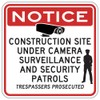 STOPSignsAndMore - Construction Site Under Video Surveillance Sign - Reflective