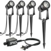 SUNTHIN Outdoor Landscape Lighting, 4 Pack Outdoor Spot Lights with