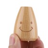 Fdit Cute Smiling Face Wooden Toothpick Cylinder Box Holder Outlet