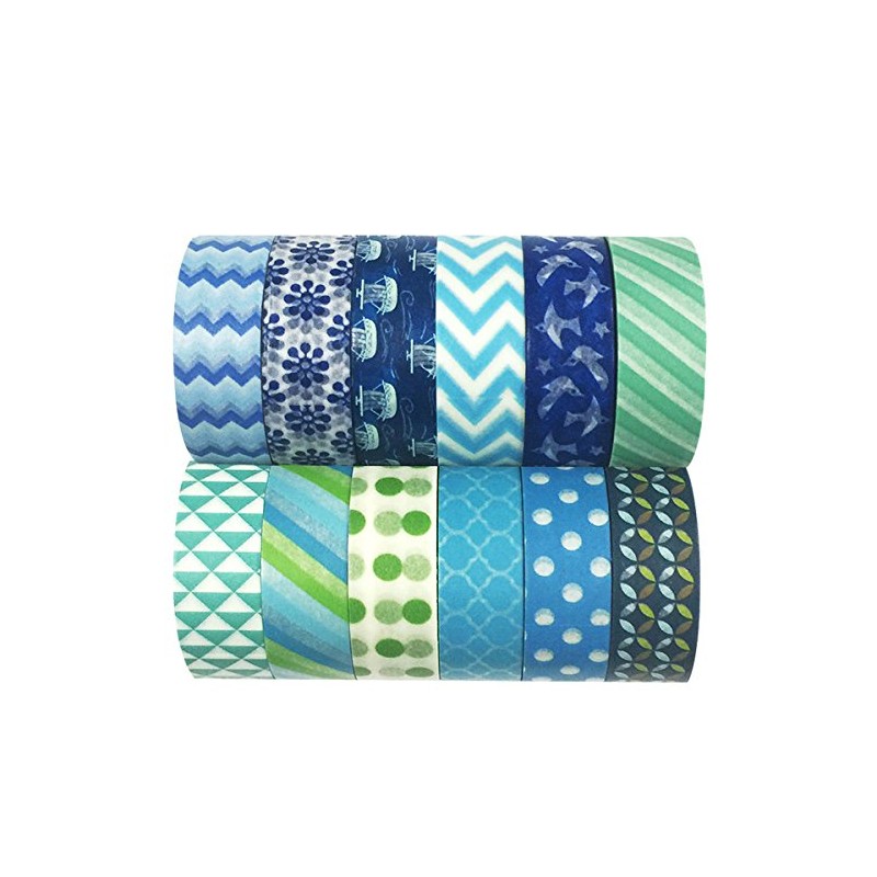 AllyDrew decorativo de carrocero cintas de Washi (juego de 12)