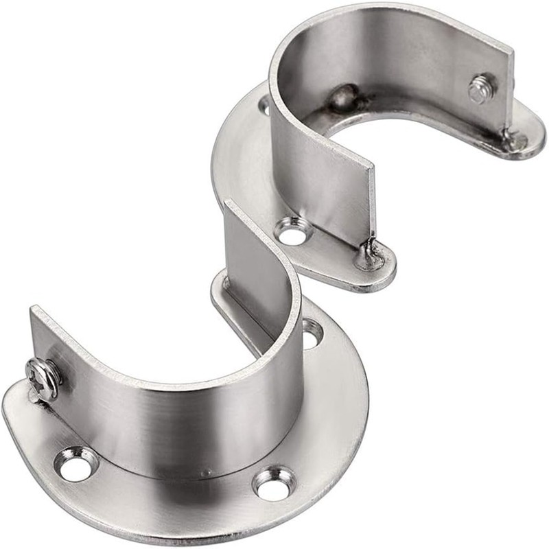 4 Packs Closet Rod End Supports 1-1/2" Diameter, U Shaped