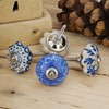 Ajuny Set of 25 Ceramic Knobs Colorful Blue for Kitchen