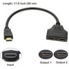 1080P 1 to 2 HDMI Splitter Auto Split Cable Double