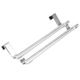 TOPINCN Towel Bars Holder Towel Shelf Double Layers Stainless Steel Telescopic Towel Rack Hanger Organizer Door Cabinets Bathroom Kitchen Garage