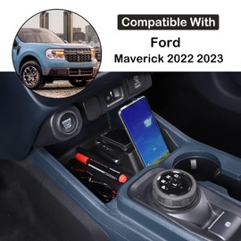 Car Center Console Organizer Compatible with Ford Maverick 2022-2024 Central Control Groove Shock Pad Organizer Tray Storage Insert Tray Gear Shift Secondary Storage Box Container Storage Accessories