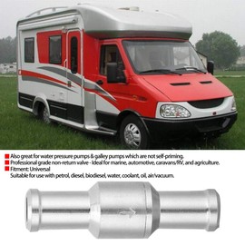 Tomotato Aluminium One Way Inline Check Valve Fuel Gas Liquid Air One Way Non Return Check Valve(8mm)