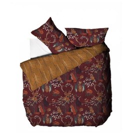 furn. Duvet Cover Set, Polycotton, Rust, Single, W137cm x L200cm (Duvet Cover), W50cm x L75cm (Pillow Case)