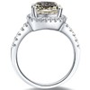 I-J VVS1 2CT Cushion Engagement Ring for Women Sterling Silver
