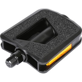 City Road Bike Pedals, Engineering Plastics with Reflector, E-Bike Universal Fit Bicycle Flat Platform Pedal 9/16" Compatible