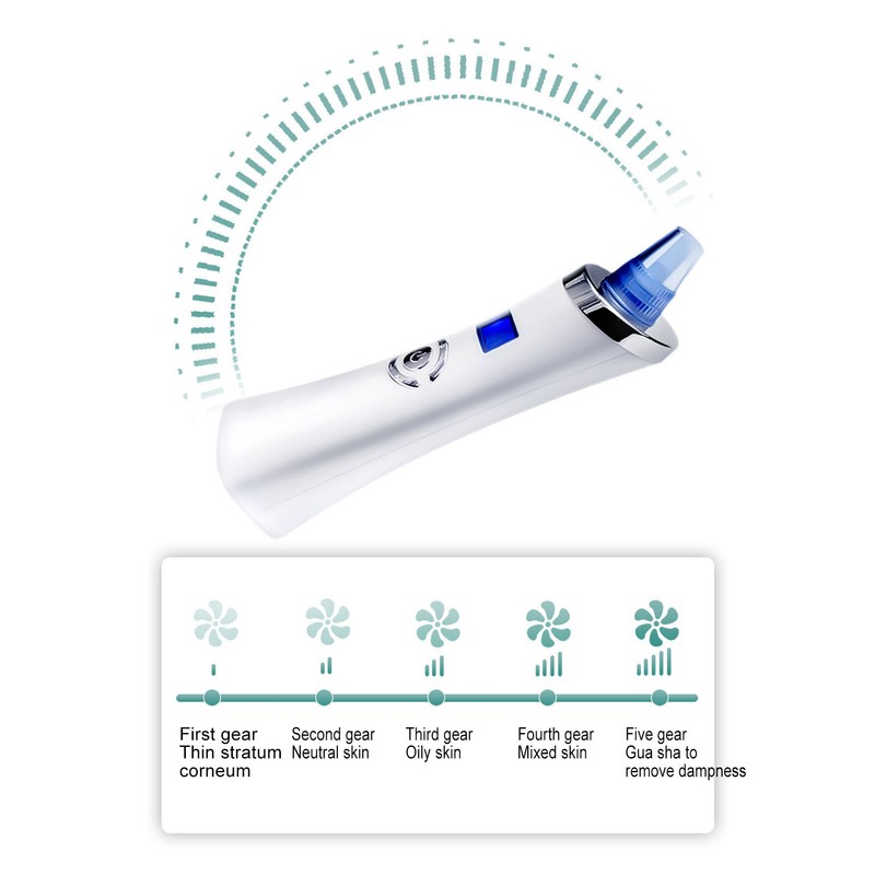 Electric Blackhead Remover LCD Display Strong Suction Compact Facial Pore