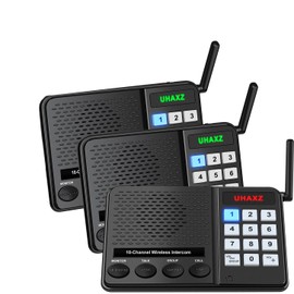 UHAXZ Wireless Intercom System for Home, 3 Pack 6000ft Long Range
