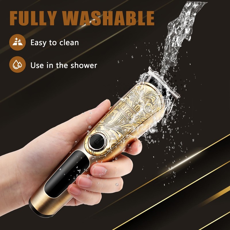 Ufree Gifts for Men, Beard Trimmer with Charging Stand, IPX7
