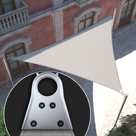 Royal Shade 8' x 8' x 11.3' Grey Right Triangle Super Ring Sun Shade Sail Order to Make Canopy Awning RSAWTN, 260 GSM Heavy Duty & 95% UV Blockage, Backyard Outdoor Patio (We Make Custom Size)