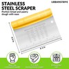 Urbanstrive Bench Scraper for Baking, Stainless Steel Dough Cutter and