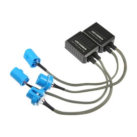 A ABSOPRO LED Car Headlight Canbus Decoder C20 9007 9004 Error Free Warning Resistors Decoder Replacement Anti Flicker Resistor Plastic Black (Set of 2)