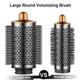 UDERUI Volumizing Hair Brush, Large Round, Gold/gray, All Hair Types, Unisex, Adults, Hair Stylists, Hair Care Enthusiasts