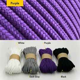 EdcX 3 mm Nylon Paracord 425 (15, 30, 50 and 100m) – 3 mm Type II, 100% Nylon Rope, 3 Strand Rope, 3 mm Nylon Rope in Many Colors (Purple, 100 m)