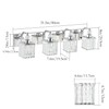 Ralbay Modern Crystal Vanity Light for Bathroom 4 Light 31.5''Chrome