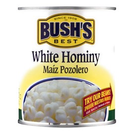 BUSH'S BEST White Hominy, 30 onzas