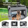 FDW 42 Inch Soft Collapsible Dog Crate 3-Door Open Dog