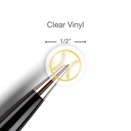 Baseball Planner Sticker / 54 Gold Foil Transparent Vinyl (1/2”)/Sports Exercise Fitness Health Workout Game Reminder/Essential Productivity Life Planner/Bullet Journaling (1 Sheet, Pink Foil)