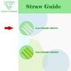 Biodegradable PLA Straws, 8.3" x 0.315", Pack of 200/100, both