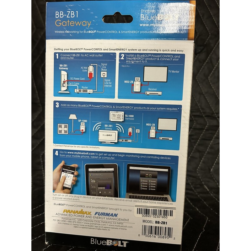 Panamax BB-ZB1 BlueBOLT Ethernet to ZigBee SmartPlug Gateway for SP-1000