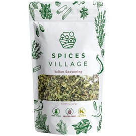 SPICES VILLAGE Italian Seasoning, Premium Italian Seasoning Blend for Cooking, Sauces, and Marinades, 8 oz, Non-GMO and Kosher Certified, Ideal for Pasta, Pizza, and Mediterranean Dishes