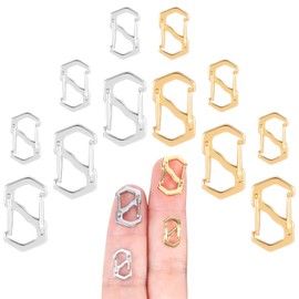 12pcs Double Opening Necklace Shortener Clasp,Jewelry Bracelet Necklace Clasp,Key Chain Making kit,for Jewelry Bracelet Making (Gold,Silver,Small and Large)