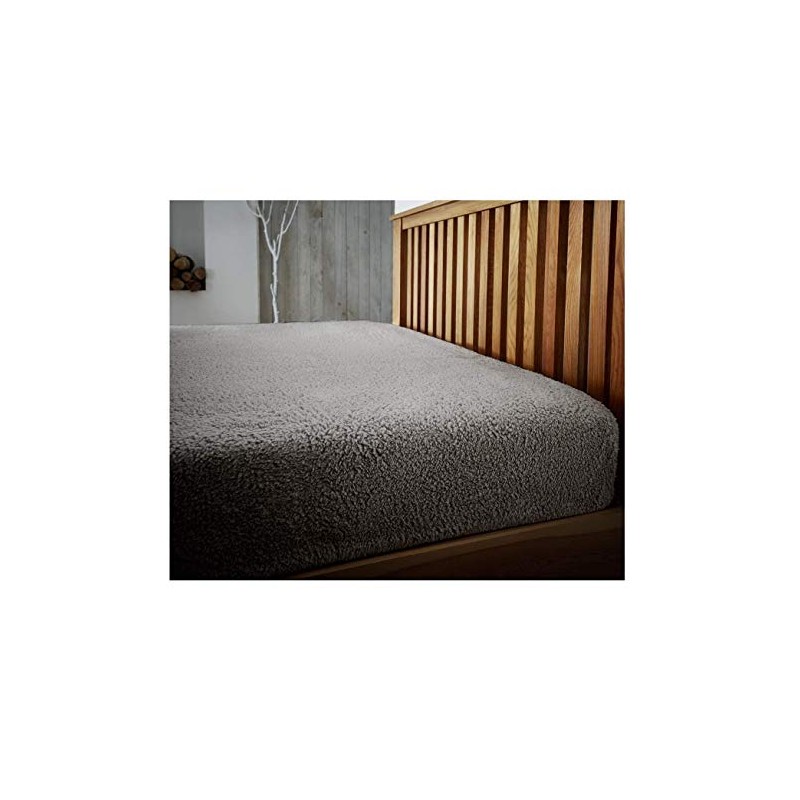 Glamptex Deep 30CM Teddy Bear Fur Sherpa Fleece Fitted Sheet,