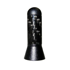 35mm Real Hand-Laid BLACK CARBON FIBER + Billet Aluminum Short Super Stubby Euro Antenna for Toyota Prius Celica Corolla