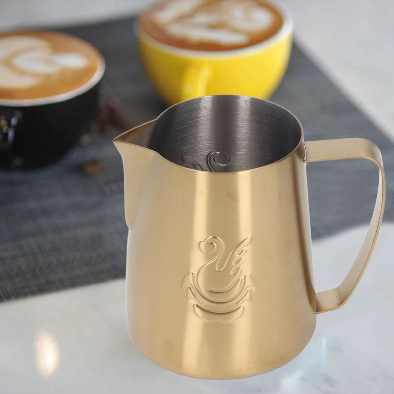 Frothing Cup 420ML 304 Stainless Steel Streamlined Cup Body Design