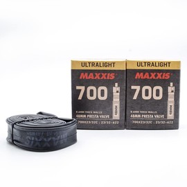 MAXXIS Genuine Ultra Light Tube 27.6 x 0.9 inches (700 x 23/32 cm), 1.9 inches (48 mm)