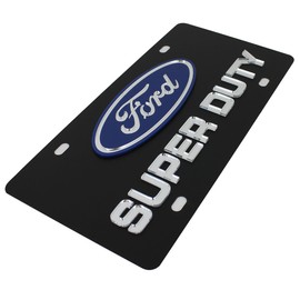 Ford Super Duty placa de licencia en acero negro