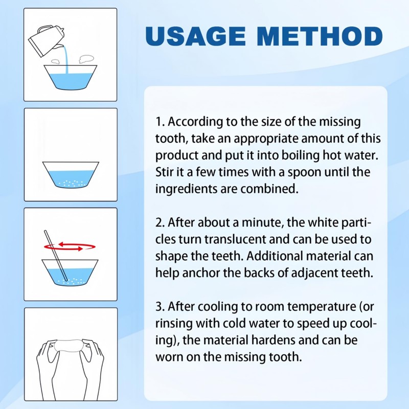 Temporary Tooth Filling Repair Kit - Moldable Tooth Repair Beads