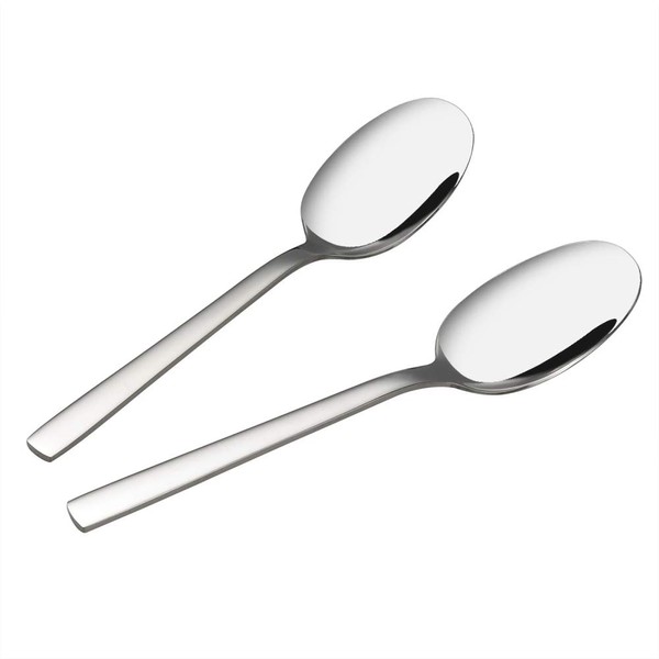 Cadineer Large Table Serving Spoons 6 Pieces, Stainless Steel Kitchen Serving Utensil 24 cm/9.44 Inch