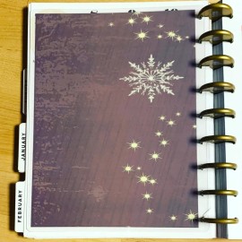 Handmade Glam Purple Christmas Tree Holiday Dashboard for use with Classic HAPPY Planner