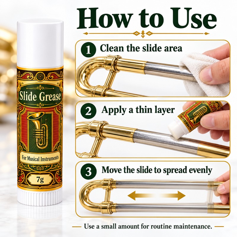 7g Slide Grease for Brass Instrument Maintenance – Lubricant for