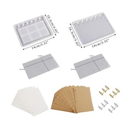 Xidmold - Kit de moldes para coctelera de resina para cuadernos, moldes de resina epoxi de fundición de arena movediza, molde de silicona para cuaderno de bricolaje, diario (rectángulo A)