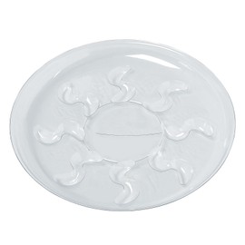 Idyllize 5 Pieces of 16 inch Clear Thick Plastic Heavy Duty Sturdy Plant Saucer Drip Trays for pots (16'')