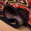 SAFAVIEH Amsterdam Collection 6'7" Round Black/Multi AMS108P Moroccan Boho Non-Shedding