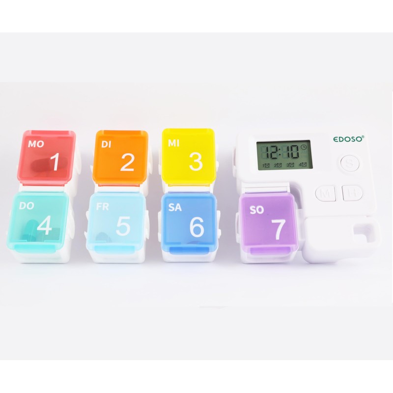EDOSO Pill Box for 7 Days with 7 Containers and