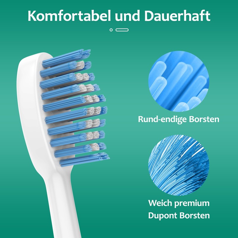 Lächen Replacement brush head, moderate hardness of the brush head,