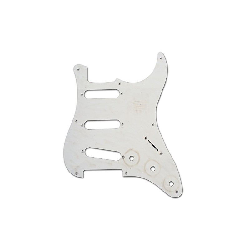 Golden Age Strat Pickguard for 3 Single-Coil Pickups, Relic White
